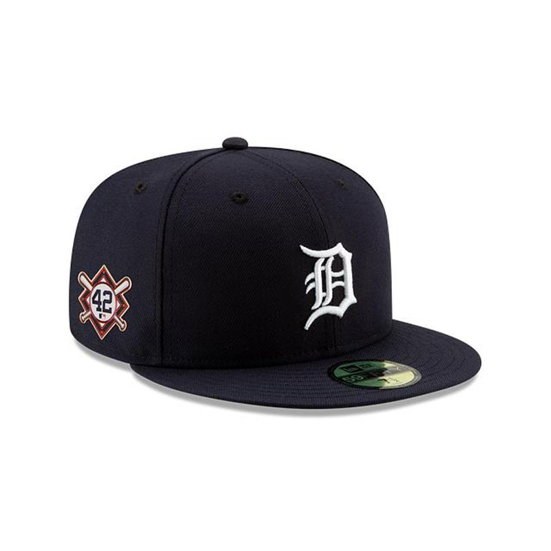 MLB Detroit Tigers Jackie Robinson Day 59Fifty Fitted (LTH9683) - Blue New Era Caps